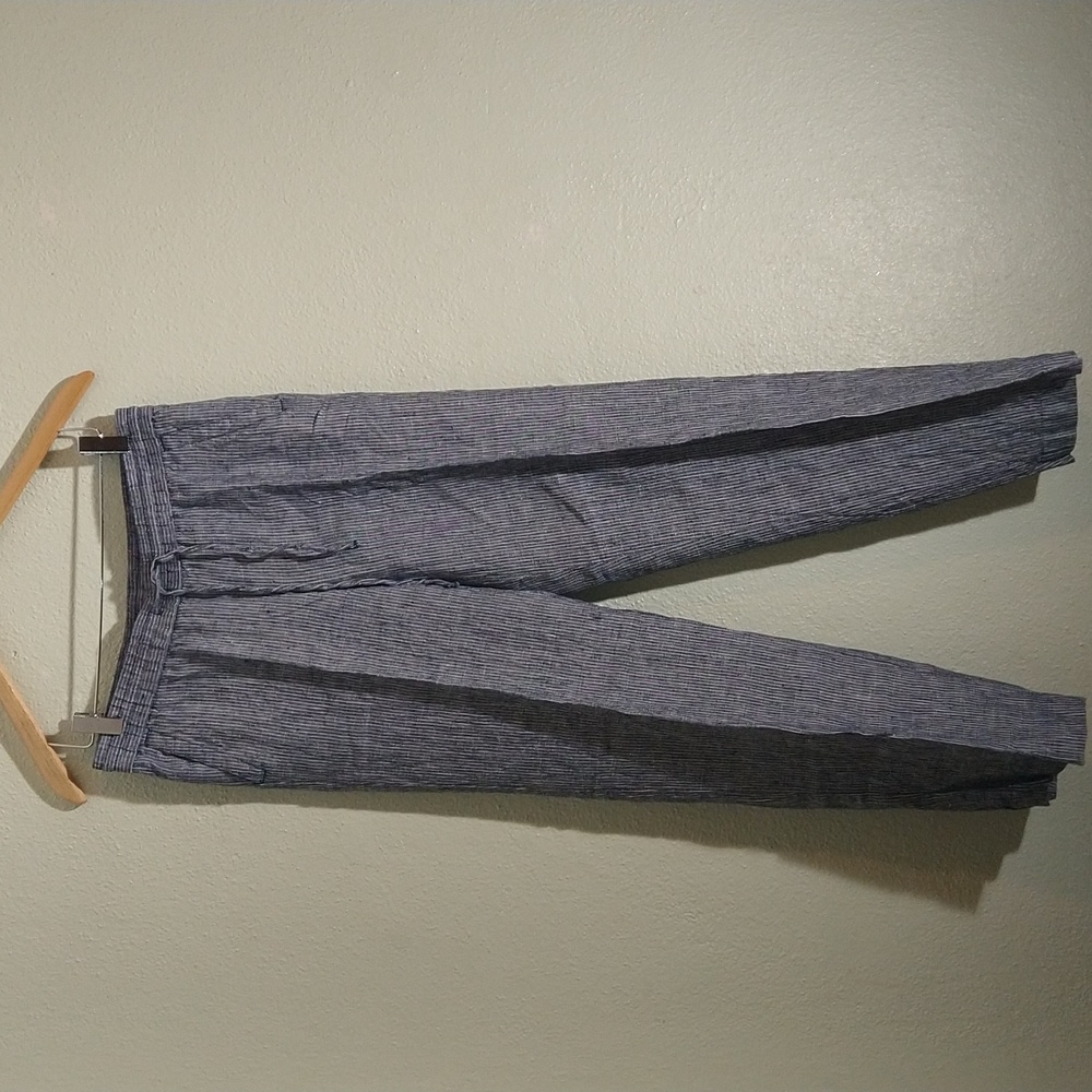 Talbots linen pull on full length pants, size S